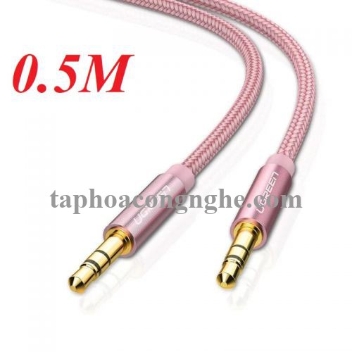 Ugreen 30813 0.5M màu Hồng Cáp âm thanh 2 đầu 3.5mm dương AV112 30030813